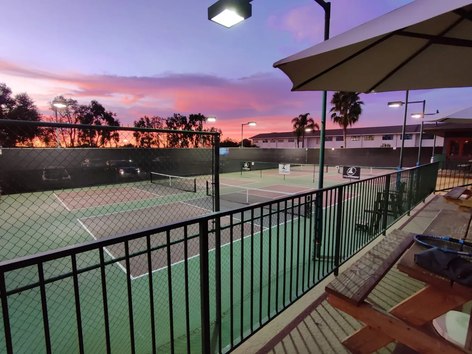 Pickleball courts at Bobby Riggs Racket and Paddle Club
