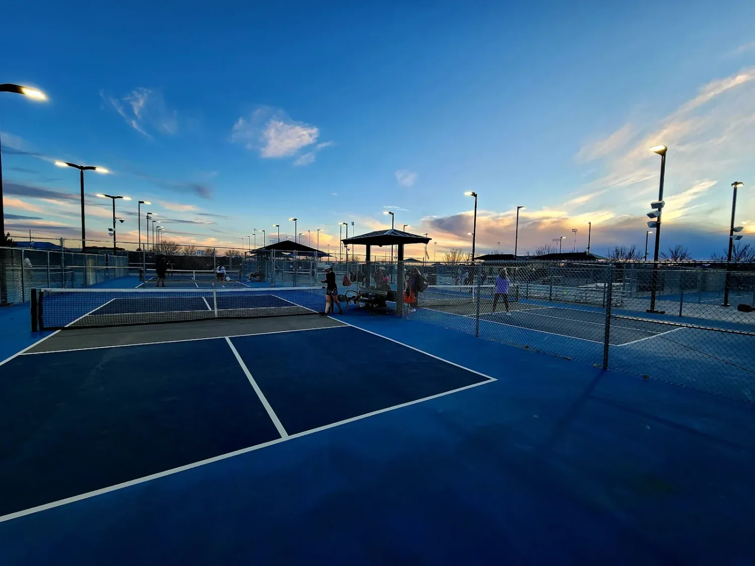 Pickleball courts at Manzano Mesa Pickleball Complex