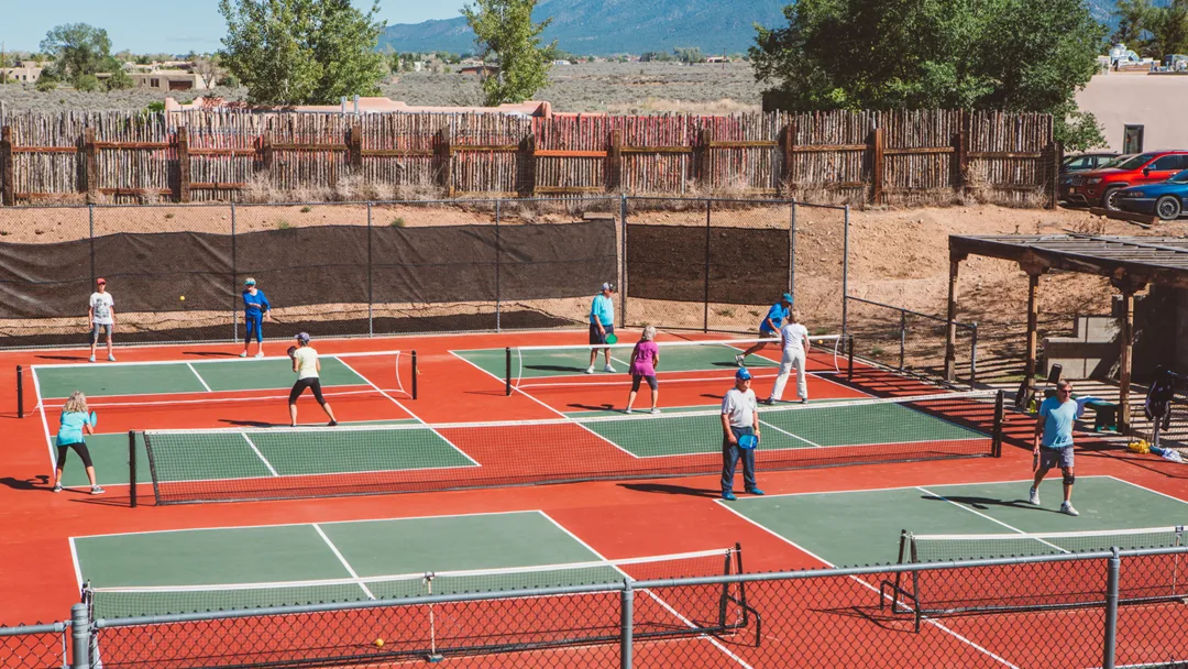 Pickleball courts at Taos Tennis at Quail Ridge