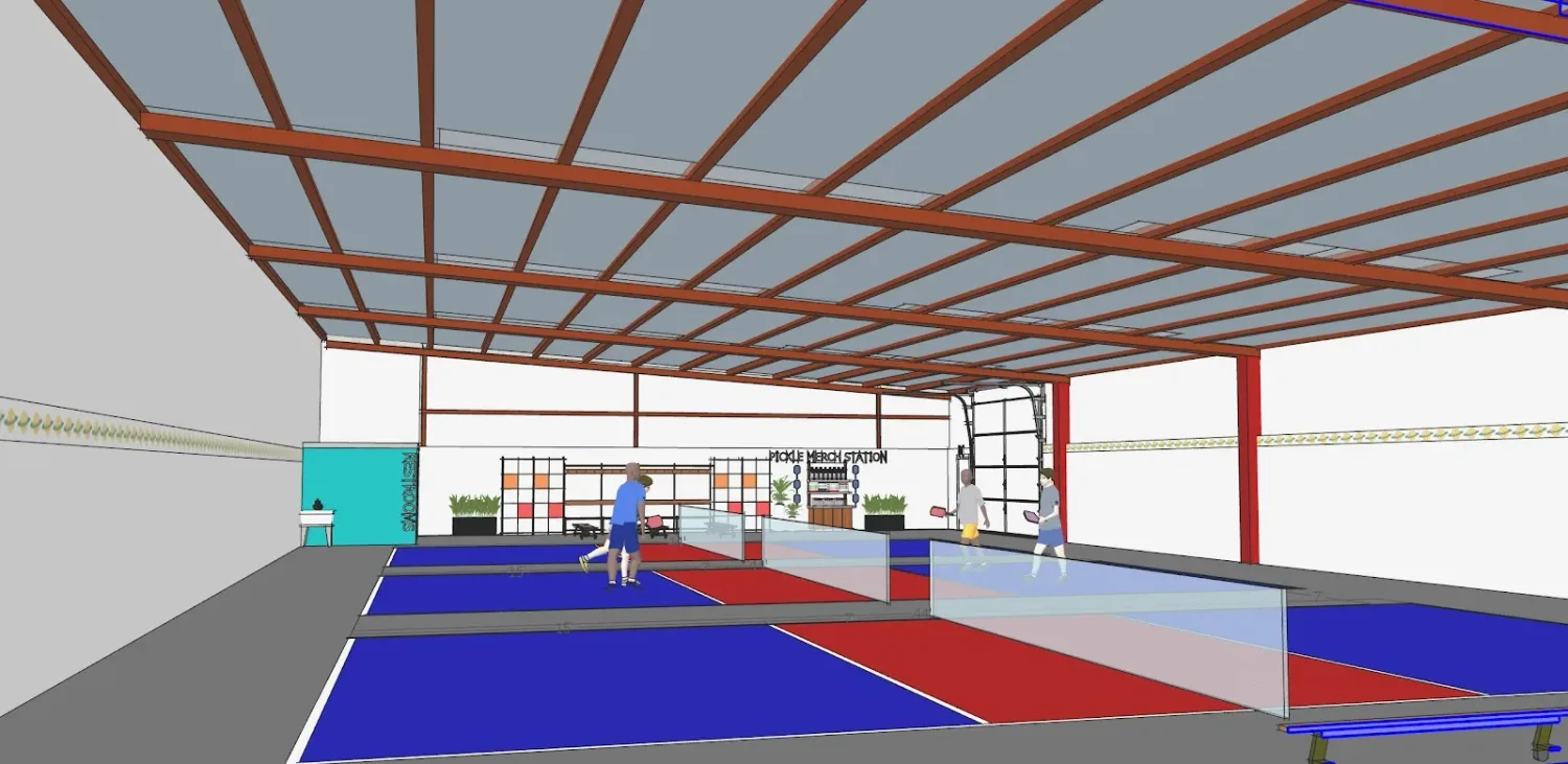 Pickleball courts at Pickle Planet