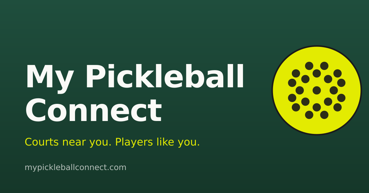 A pickleball court with two players ready to serve, score being called out before the point begins.