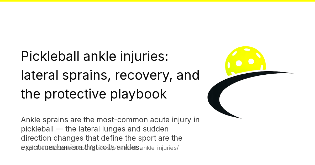 Pickleball ankle injuries: lateral sprains, syndesmotic sprains, and how to prevent them