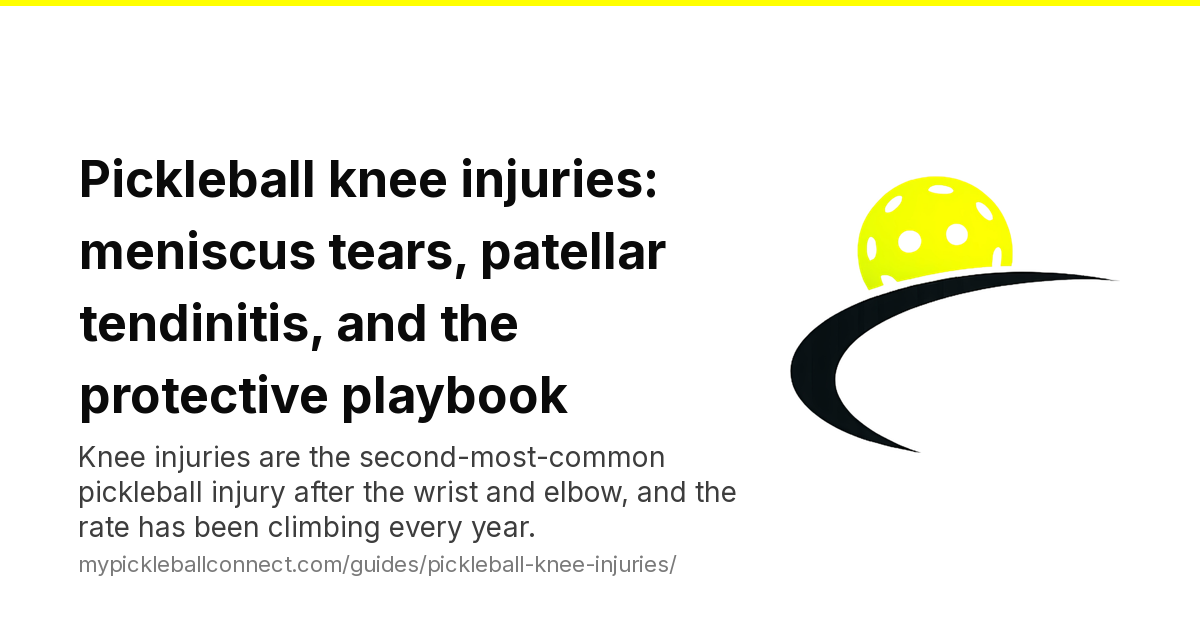 Pickleball knee injuries: the four knees that actually happen and how to prevent them