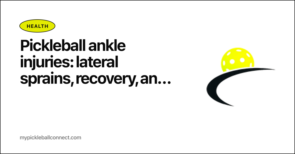 Pickleball ankle injuries: lateral sprains, recovery, and the protective playbook