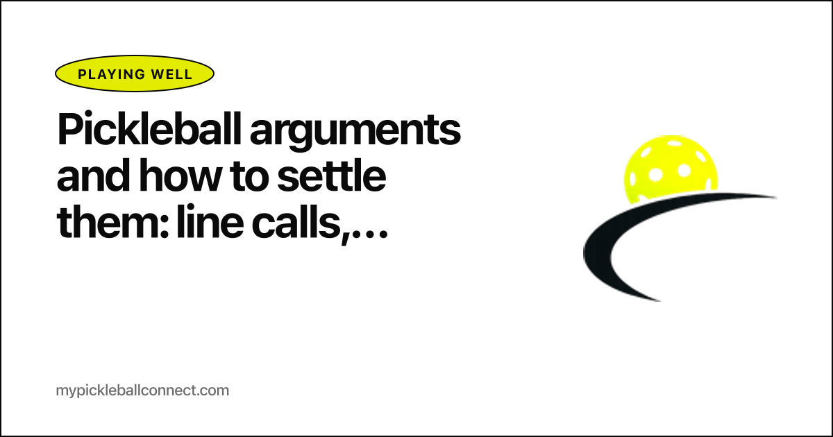 Pickleball arguments and how to settle them: line calls, kitchen rule disputes, and score-keeping