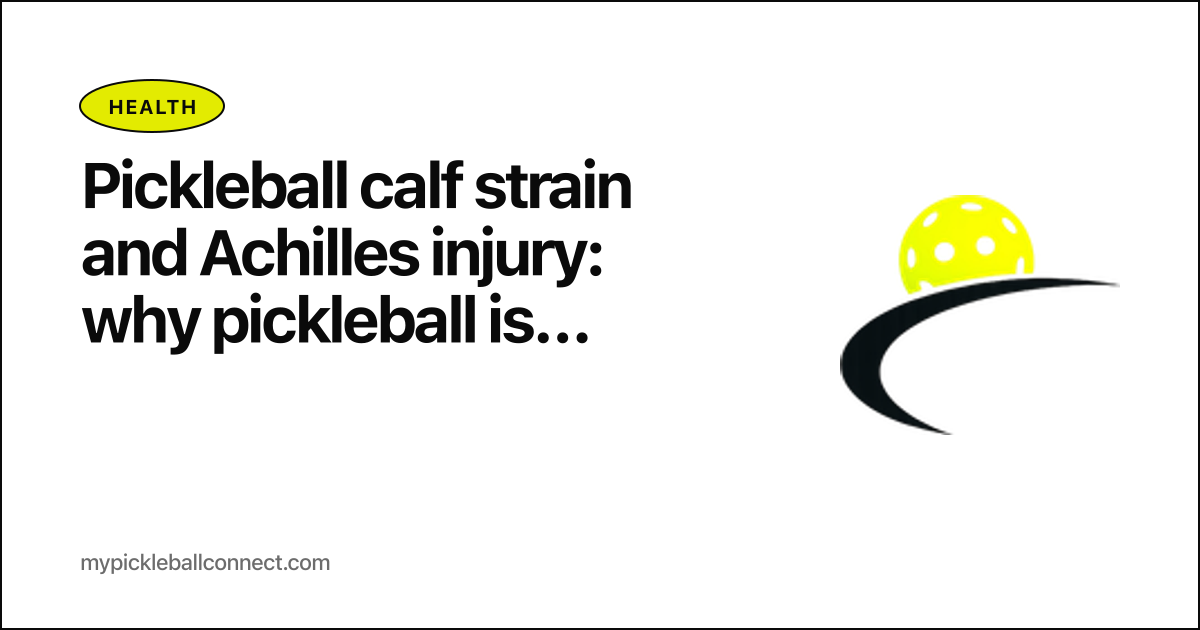 Pickleball calf strain and Achilles injury: why pickleball is causing a sharp rise in tendon ruptures and how to prevent it