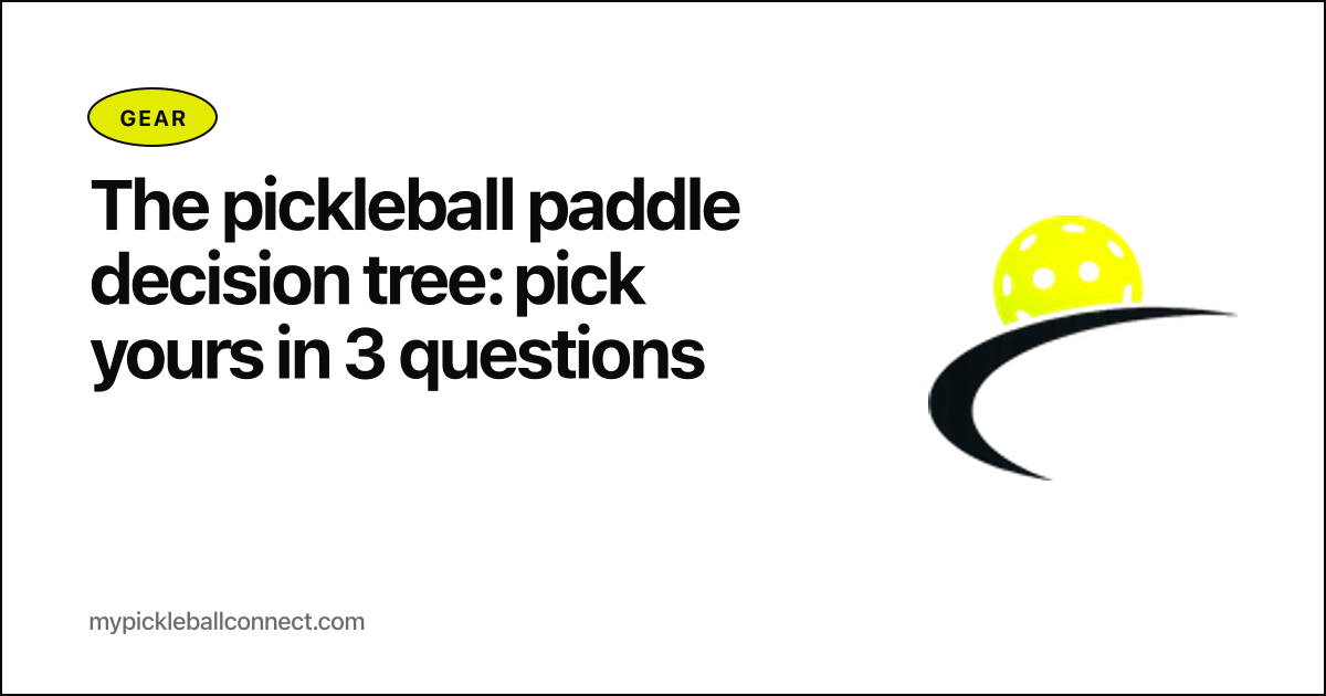 The pickleball paddle decision tree: pick yours in 3 questions