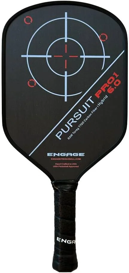 Engage Pursuit Pro1 pickleball paddle, raw carbon fiber face