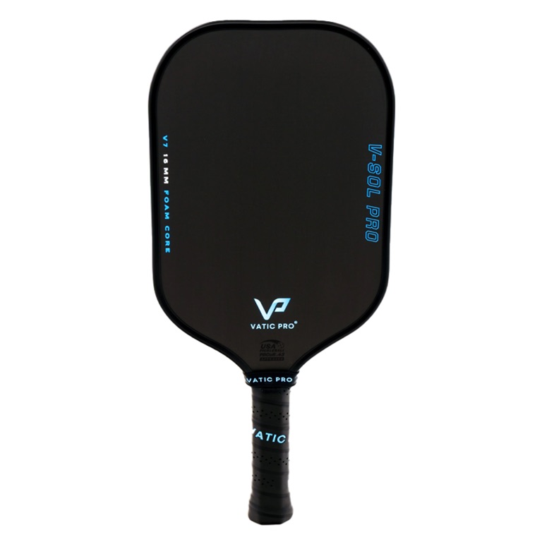 Vatic Pro V-Sol Pro V7 pickleball paddle, EPP foam core, raw carbon fiber face