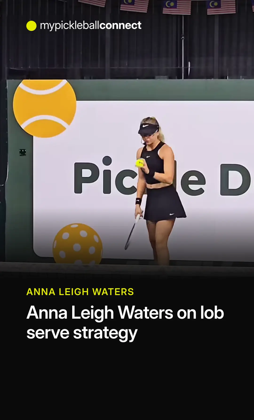 Anna Leigh Waters setting up a lob serve, from the featured reel